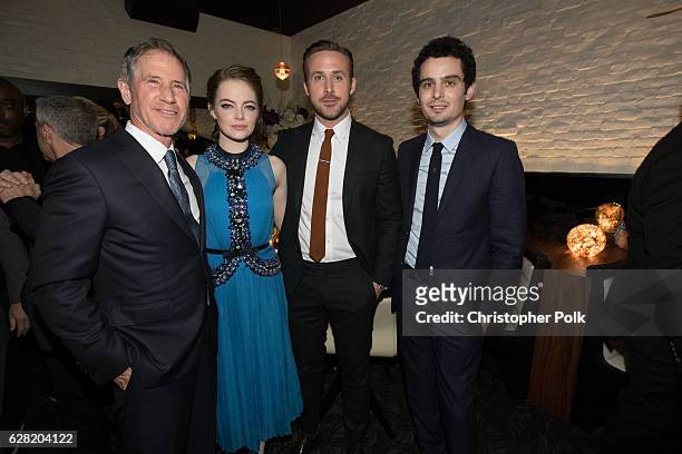 Producer Marc Platt, actors Emma Stone, Ryan Gosling, and director Damien Chazelle attend the after party of Lionsgate's 'La La Land' on December 6,...