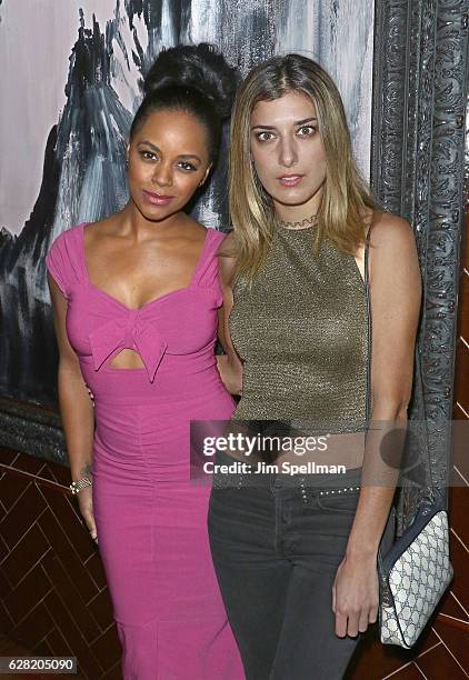 Actress Krystal Joy Brown and guest attend the after party for the screening of "All We Had" hosted by The Cinema Society and Ruffino at Jimmy At The...