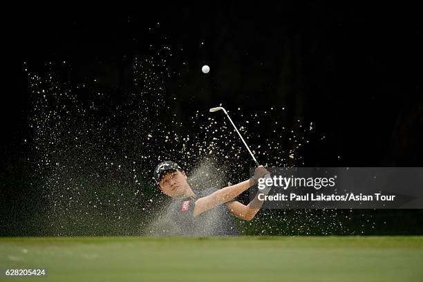 Jeunghun Wang of Korea plays a shot in the Pro-Am for the UBS Hong Kong Open at The Hong Kong Golf Club on December 7, 2016 in Hong Kong.
