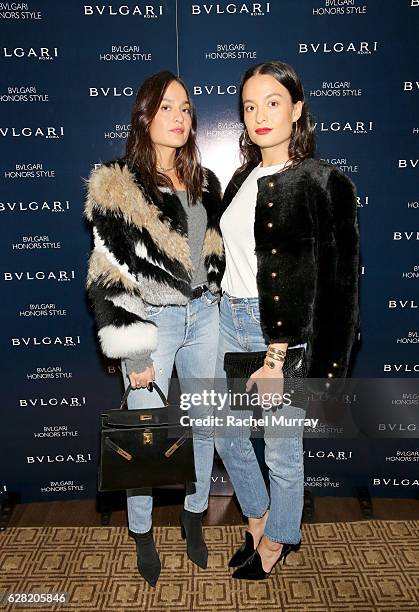 Stylist MarieLou Bartoli and Chloe Bartoli attend Bulgari Honors Style cocktail party at Chateau Marmont on December 6, 2016 in Los Angeles,...