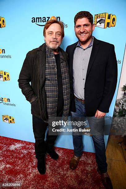 Mark Hamill and Seth Laderman attend the Winter Series Showcase of Comic-Con HQ with the Premiere of "Con Man" Season 2 at The Paley Center for Media...