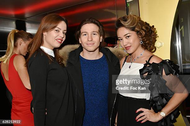 Anissa Bacha, Mickael Vendetta and Marjolaine BuiÊattend "Black & Whyte Party" by Edouard Nahum to celebrate his new Jewellery store in Aspen...