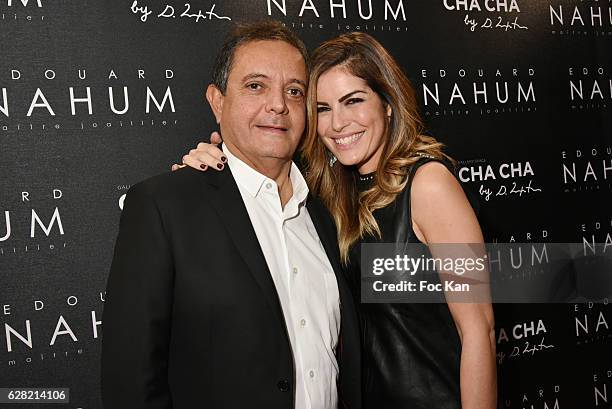 Edouard Nahum and TV presenter Amelie Bitoun attend "Black & Whyte Party" by Edouard Nahum to celebrate his new Jewellery store in Aspen Colorado At...