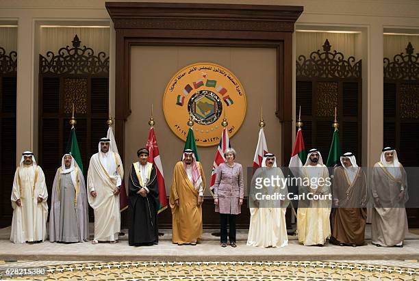 Prime Minister of Bahrain, Sheik Halifa; Emir of Kuwait, Sabah Al-Ahmad Al-Jaber Al-Sabah; Emir of Qatar, Sheikh Tamim bin Hamad Al Thani; Sultan of...