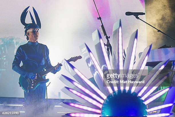 Luke Steele of Empire of the Sun performs on stage during Deck The Hall Ball hosted by 107.7 The End at KeyArena on December 6, 2016 in Seattle,...