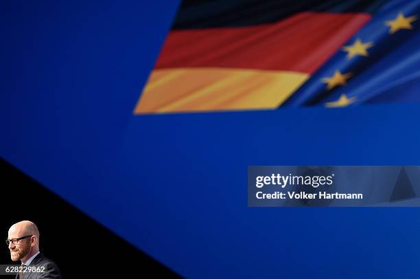 The General Secretary Peter Tauber speaks during the 29th annual congress of the Christian Democrats on December 7, 2016 in Essen, Germany. Over...