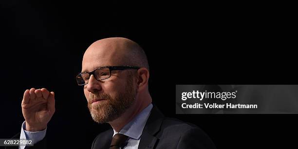 The General Secretary Peter Tauber speaks during the 29th annual congress of the Christian Democrats on December 7, 2016 in Essen, Germany. Over...