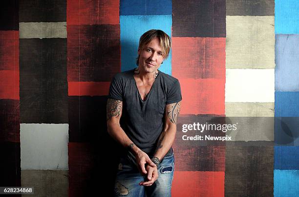 Singer Keith Urban poses during a photo shoot in Sydney, New South Wales.