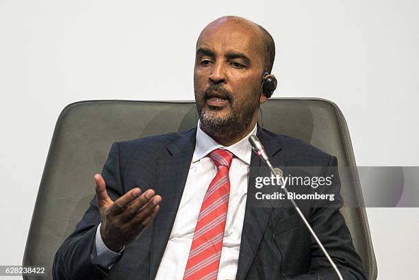 Mossa Elkony, Libyas vice president, speaks during the International Forum on Peace and Security In Africa, in Dakar, Senegal, on Tuesday, Dec. 6,...