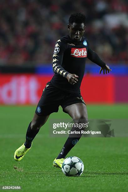 Napoli«s midfielder Amadou Diawara from Guinea during the UEFA Champions League group B match between SL Benfica v SSC Napoli at Estadio da Luz on...