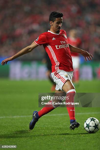 Benfica's defender Andre Almeida from Portugal during the UEFA Champions League group B match between SL Benfica v SSC Napoli at Estadio da Luz on...