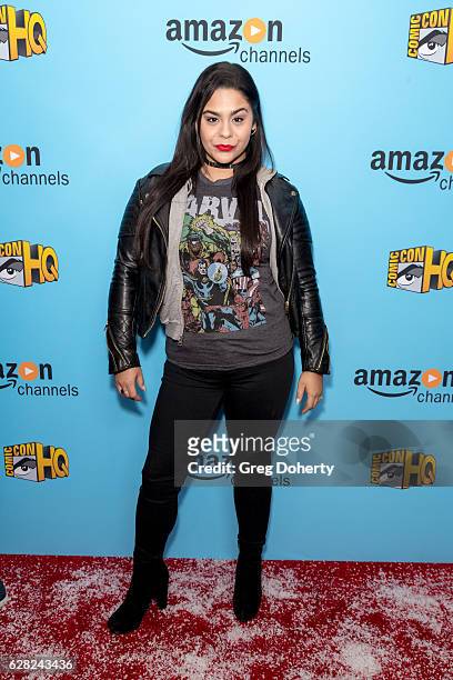 Actress Jessica Marie Garcia arrives for the Winter Series Showcase Of Comic-Con HQ - Premiere Of "Con Man" Season 2 at The Paley Center for Media on...