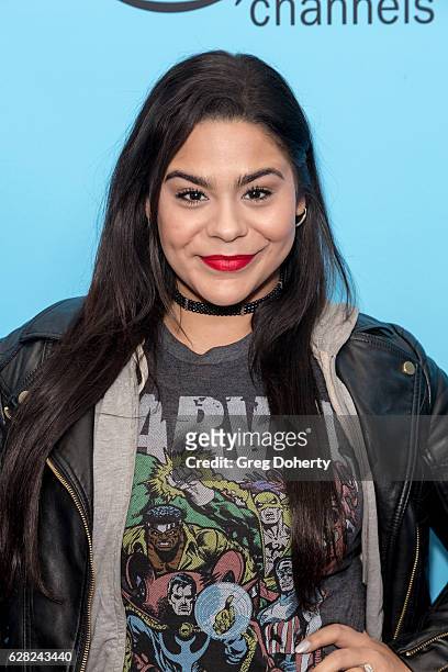 Actress Jessica Marie Garcia arrives for the Winter Series Showcase Of Comic-Con HQ - Premiere Of "Con Man" Season 2 at The Paley Center for Media on...