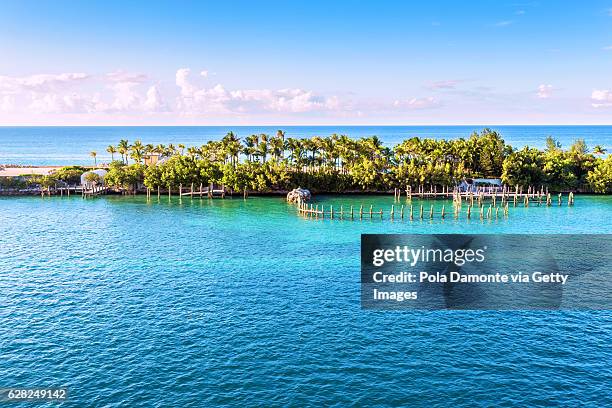 idyllic nassau beach at the bahamas in the caribbean. - atlantis paradise island stock pictures, royalty-free photos & images