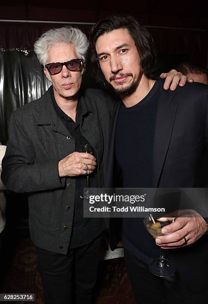 Director Jim Jarmusch and Adam Driver attend an afterparty for a Los Angeles Special Screening of "Paterson" at Malo on December 6, 2016 in Los...