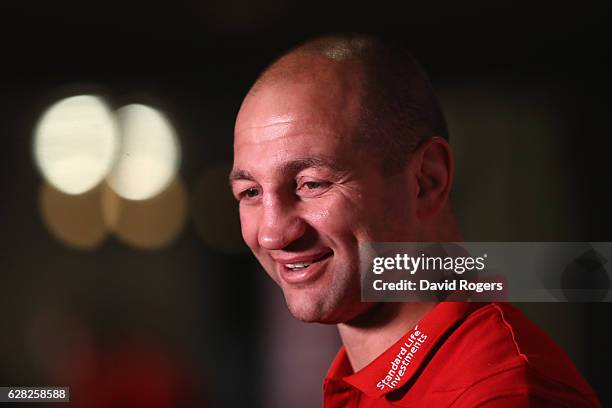 Steve Borthwick, the Lions forwards coach, faces the media during the 2017 British & Irish Lions Coaching Team Announcement held at Carton House...