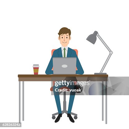 Man using a computer Man using a computer
