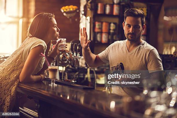 no thanks, you are to drunk! - dismissal stock pictures, royalty-free photos & images