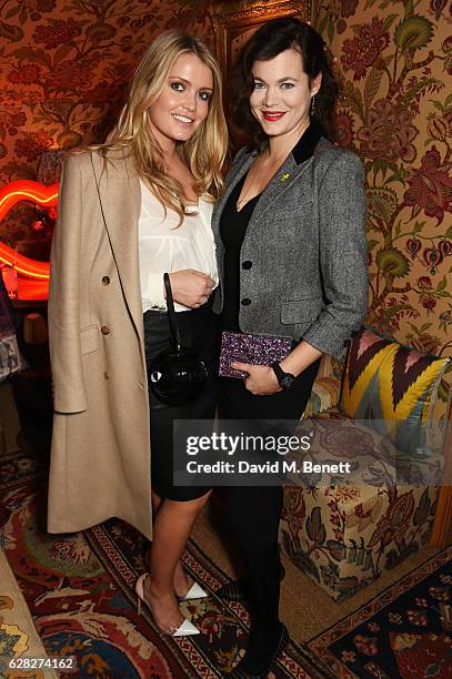 Lady Kitty Spencer and Jasmine Guinness attend as Lulu Guinness & Jasmine Guinness celebrate Christmas with friends at Upstairs, 5 Hertford Street,...