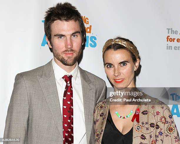 Tarquin Wilding and Naomi deLuce Wilding attend the Actors Fund's 2016 "Looking Ahead" awards at Taglyan Complex on December 6, 2016 in Los Angeles,...