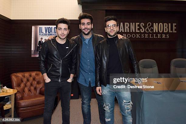 Gianluca Ginoble, Ignazio Boschetto, and Piero Barone of Il Volo appear at their CD signing at Barnes & Noble at The Grove on December 6, 2016 in Los...