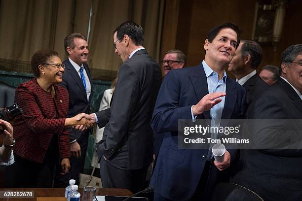 Mark Cuban, right, Chairman of AXS TV, appears before a Senate Judiciary Subcommittee on Antitrust, Competition Policy & Consumer Rights hearing in...