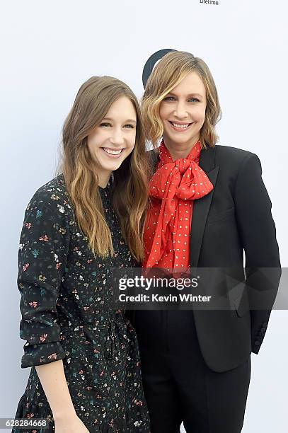 Actors Taissa Farmiga and Vera Farmiga attend The Hollywood Reporter's Annual Women in Entertainment Breakfast in Los Angeles at Milk Studios on...