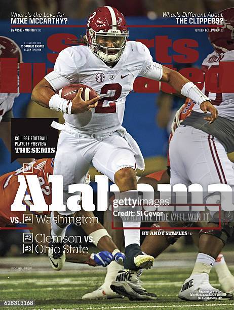 December 12, 2016 - December 19, 2016 Sports Illustrated via Getty Images Cover: College Football: SEC Championship: Alabama QB Jalen Hurts in...