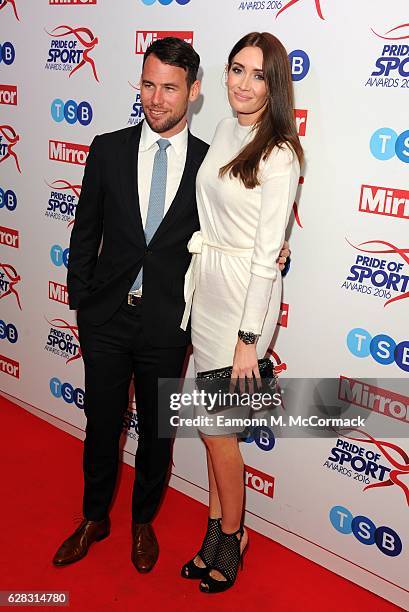 Mark Cavendish and Peta Todd attends the Daily Mirror's Pride of Sport awards at The Grosvenor House Hotel on December 7, 2016 in London, England.