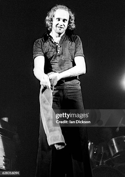 Roger Chapman of Family performing on stage, United Kingdom, 1973.