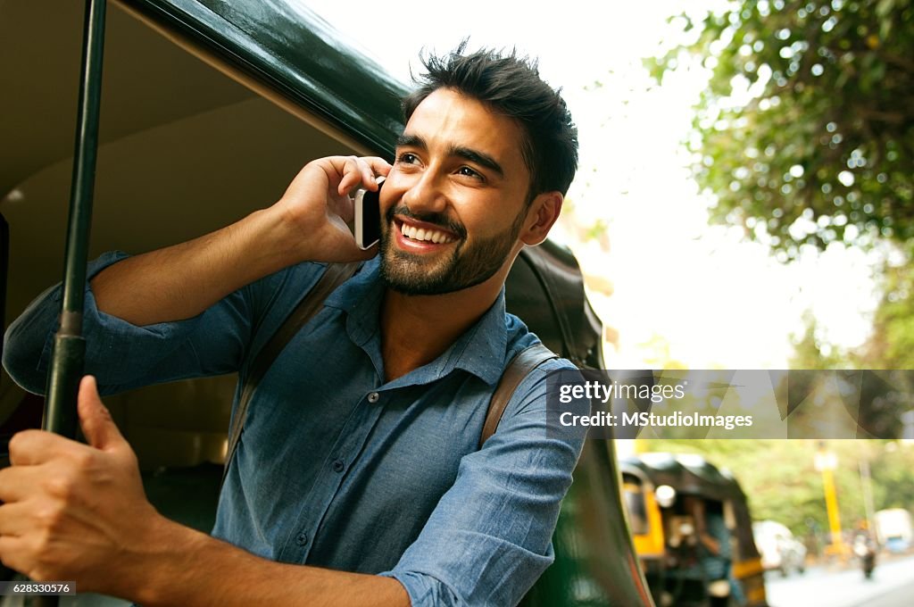 Calling from rickshaw.