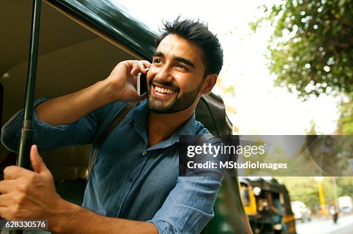 Calling from rickshaw. Calling from rickshaw.