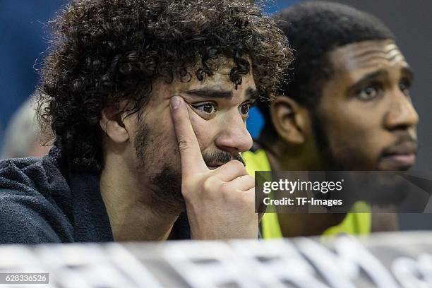 Asssem Marei of medi bayreuth gestures during the easyCredit BBL match between FC Bayern Muenchen and medi bayreuth at Audi Dome on December 03, 2016...