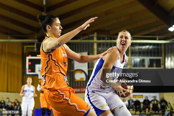 Rachel Jarry of Lattes Montpellier during the Women's EuroLeague match between Montpellier Lattes and Schio on December 7, 2016 in Montpellier,...