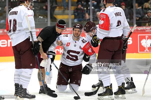 Michal Barinka of Prague during the Champions Hockey League Quarter Final match between SC Bern and Sparta Prague at Postfinance Arena on December...