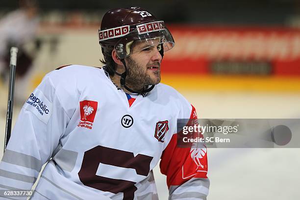 Top sccorer Lukas Pech of Prague during warmup the Champions Hockey League Quarter Final match between SC Bern and Sparta Prague at Postfinance Arena...