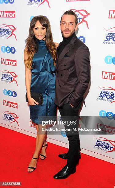 Megan McKenna and Pete Wicks attend the Daily Mirror's Pride of Sport awards at The Grosvenor House Hotel on December 7, 2016 in London, England.