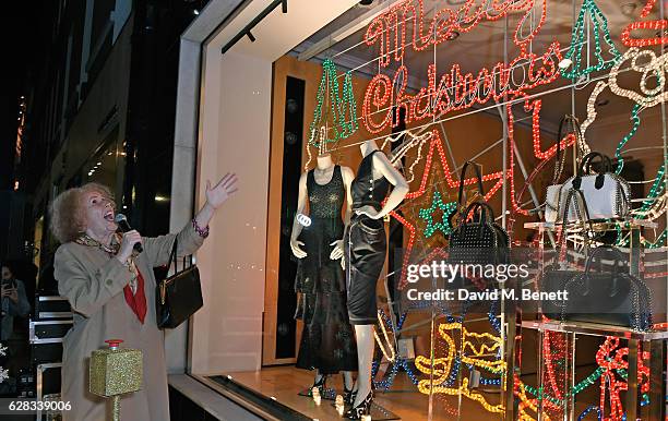 Catherine Tate attends the Stella McCartney Christmas Lights switch on at the Stella McCartney Bruton Street Store on December 7, 2016 in London,...