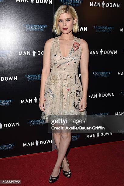 Actress Kate Mara attends the premiere of 'Man Down' at ArcLight Hollywood on November 30, 2016 in Hollywood, California.