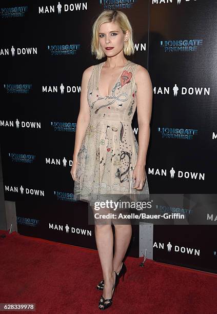 Actress Kate Mara attends the premiere of 'Man Down' at ArcLight Hollywood on November 30, 2016 in Hollywood, California.