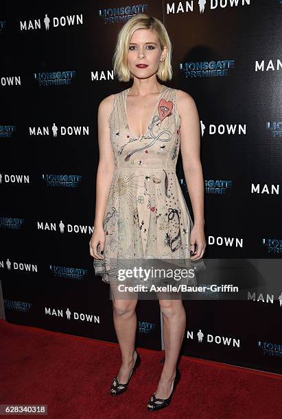 Actress Kate Mara attends the premiere of 'Man Down' at ArcLight Hollywood on November 30, 2016 in Hollywood, California.