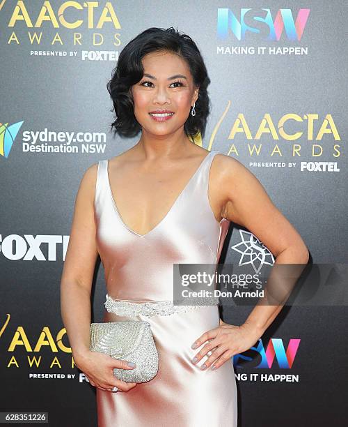 Fiona Choi arrives ahead of the 6th AACTA Awards at The Star on December 7, 2016 in Sydney, Australia.