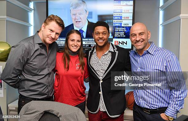 Actor Dash Mihok, Actor Pooch Hall and TV Host Leo Stakos attends the 32nd Anniversary of CIBC Miracle Day to help raise millions for kids in need on...