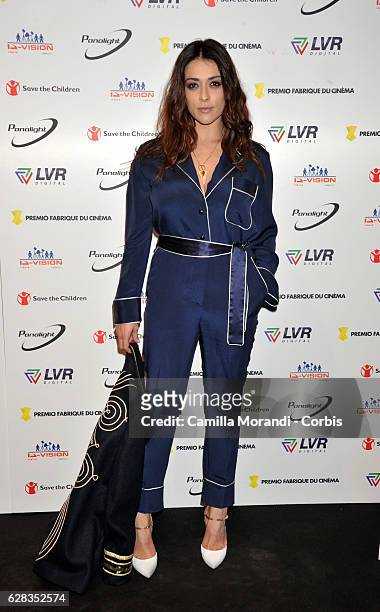 Valentina Lodovini attends the Fabrique Du Cinema Awards In Rome on December 7, 2016 in Rome, Italy.