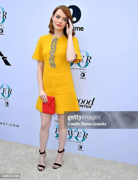 Emma Stone arrives at the The Hollywood Reporter's 25th Annual Women In Entertainment Breakfast at Milk Studios on December 7, 2016 in Hollywood,...