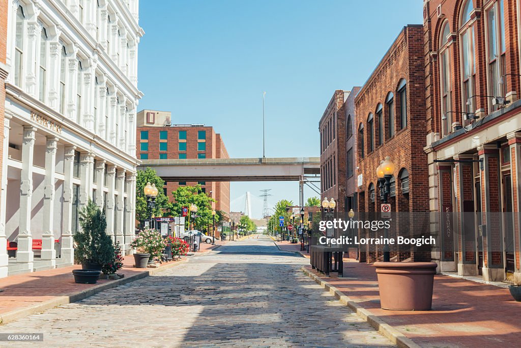 Historic Laclede's Landing Saint Louis Missouri Riverfront Street Scene Midwest