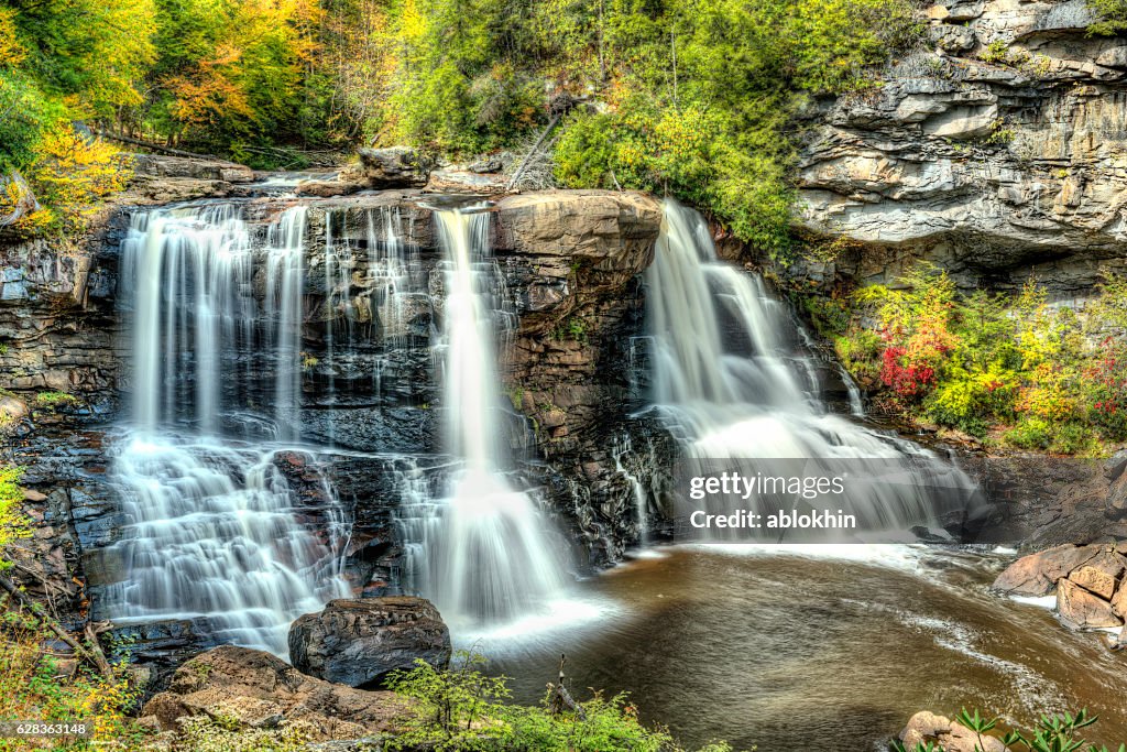 Blackwater Falls in State Park in West Virginia