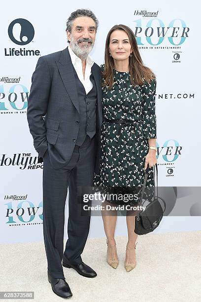 Chuck Lorre and Trisha Cardoso attend The Hollywood Reporter's Women in Entertainment Breakfast at Milk Studios on December 7, 2016 in Los Angeles,...