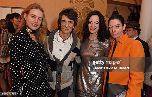 Natalia Vodianova, Ronnie Wood, Sally Wood and Mary McCartney attend the Stella McCartney Christmas Lights switch on at the Stella McCartney Bruton...