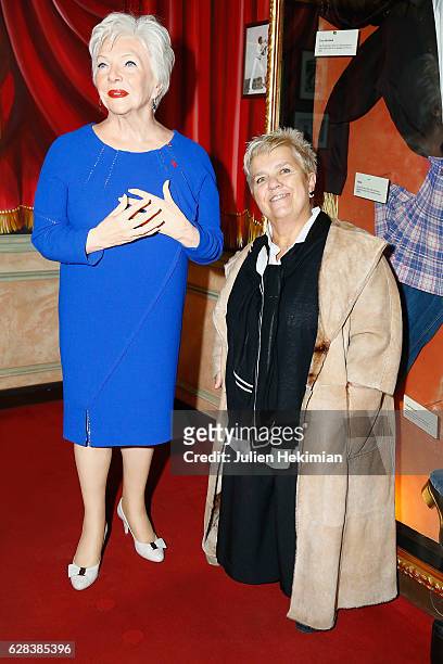 French Actor Mimie Mathy attends the Nikos Aliagas Wax Work Unveiling at Musee Grevin In Paris at Musee Grevin on December 7, 2016 in Paris, France.
